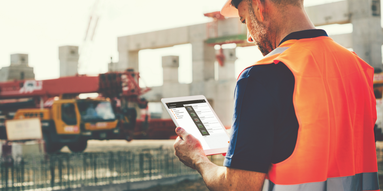 Site engineer at a construction site
